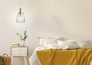 Lampa wisząca Modena Ledea szklana do salonu pojedyncza LED 1x5W transparentna