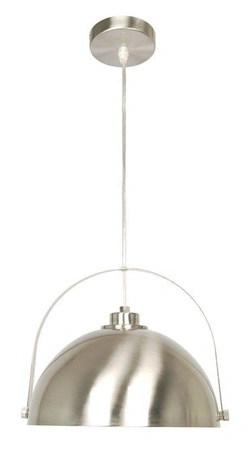 Lampa wisząca Tero metalowa półkula do jadalni nad stół 1xE27 srebrna