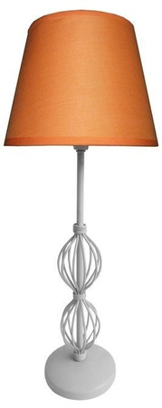 Lampka nocna Rosette pomarańczowy abażur metalowa klasyczna E14