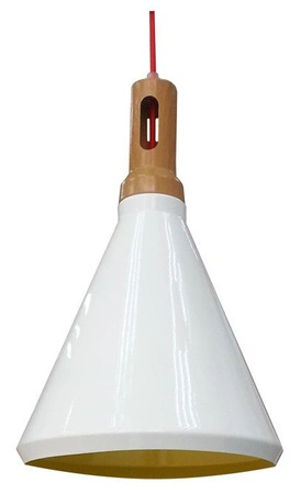 Lampa wisząca Robinson stożkowa biała do salonu 1xE27 nowoczesna