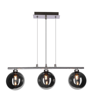 Lampa wisząca Somul kula potrójna szklane klosze grafitowe nad stół G9