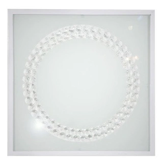 Plafon LED Lux kwadratowy szklany 29cm 6500K biały ring