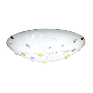 Plafon Floki okrągły 30 cm biały do salonu kuchni łazienki E27