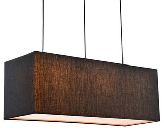 Lampa wisząca z abażurem Boho czarna nowoczesna 5xE27 do salonu