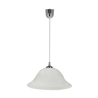 Lampa wisząca Vera szklana pojedyncza do salonu nad stół E27 mleczny klosz