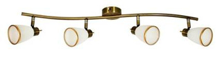 Lampa sufitowa Regent listwa ze szklanymi kloszami regulowana 4-punktowa do salonu