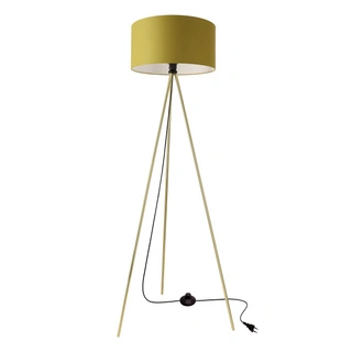 VANTI  lampa podłogowa złoty 1x40W E27 abażur limonkowy