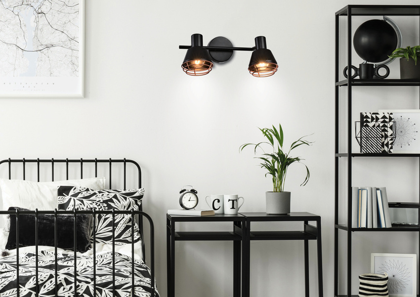 Lampa sufitowa Neria listwa spot regulowana 2-punktowa do korytarza metalowa