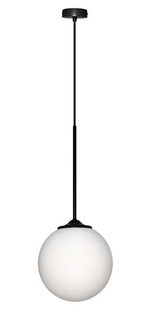 Lampa wisząca Glasgow Ledea szklana kula 20 cm czarna do jadalni E27
