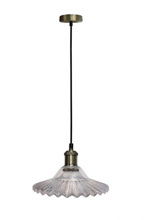 Lampa wisząca Geneva szklana do kuchni nad wyspę 1xE27 przezroczysta