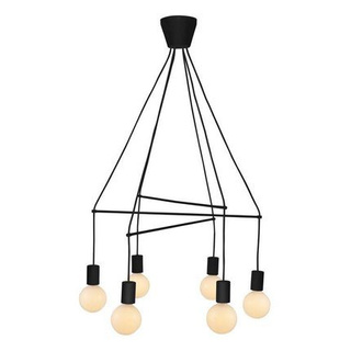 Lampa wisząca Alto czarna 6-punktowa do salonu metalowa E27