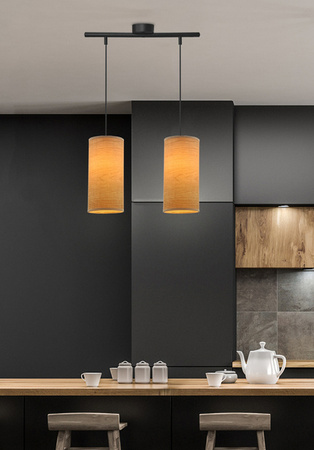 Lampa wisząca z abażurami Ballo czarna podwójna nad stół nowoczesna