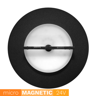 Kinkiet indirect okrągły do szyn magnetycznych UN5-YSBD Micro Magnetic 9W 3000K czarny