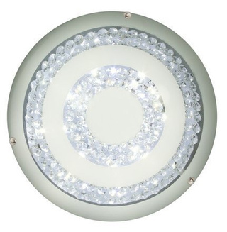 Plafon LED Monza okrągły 40 cm 3000K biały szklany glamour