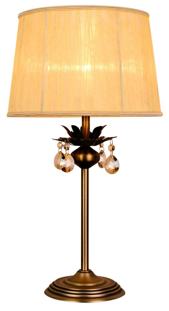 Lampka nocna Adonis klasyczna brązowa z abażurem E27