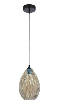 Lampa wisząca Gran szklana do kuchni i jadalni pojedyncza E27 złoty czarny