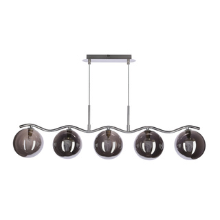 Lampa wisząca Lumos kula potrójna szklana chromowa do salonu nad stół G9