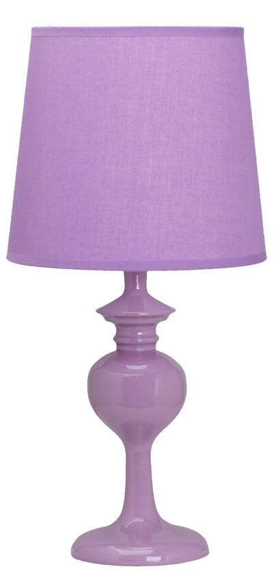 Lampka nocna Berkane fioletowa klasyczna z abażurem