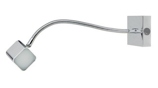 Kinkiet Forma srebrny regulowany na wysięgniku LED nad łóżko do czytania