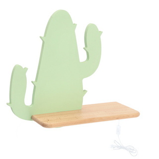 Kinkiet Cactus do pokoju dziecięcego z półką LED z włącznikiem na przewodzie