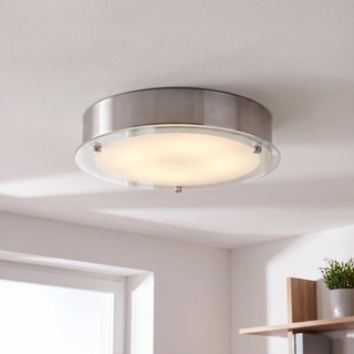 Plafon LED RONDA okrągły 33 cm srebrny do salonu kuchni łazienki