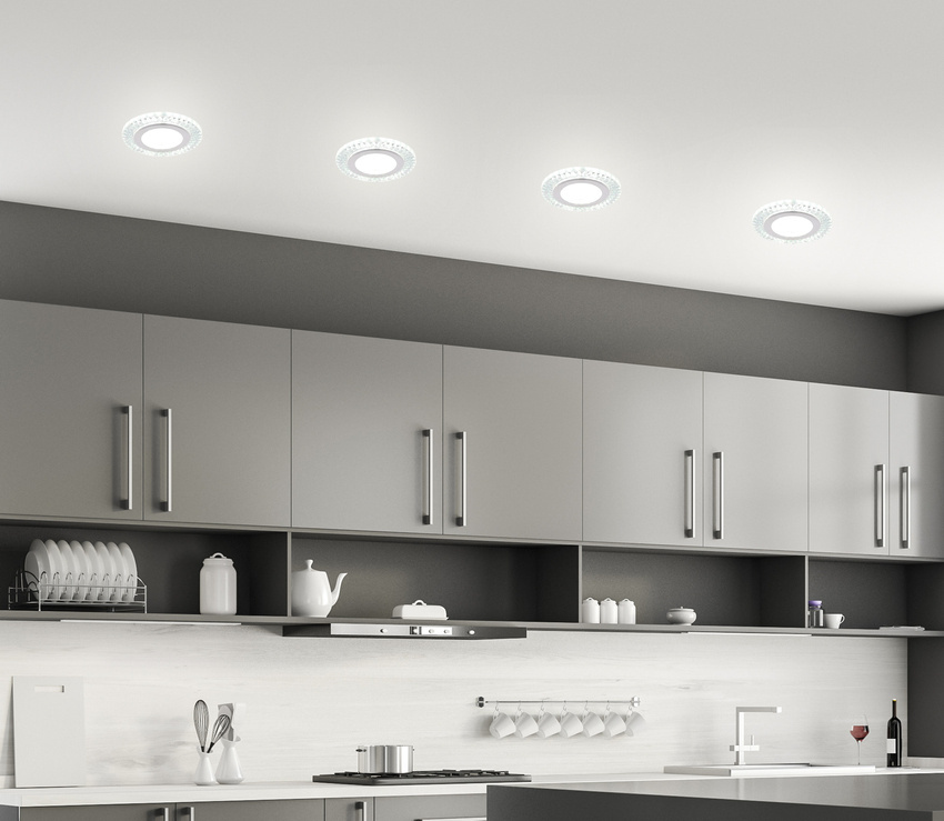 Oprawa stropowa srebrna LED 6500K SSP-29 2203171 - widok z bliska