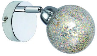 Kinkiet Kaleidoscope kula regulowana nad lustro metalowy srebrny 1xG9 do salonu