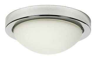 Plafon Roda okrągły do łazienki chrom biały 32 cm 2xE27 IP20