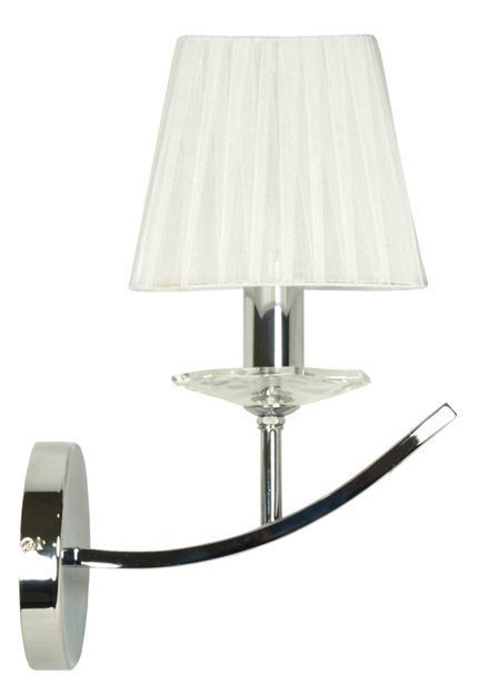 Kinkiet chromowy / biały abażur z organzy 40W E14 Valencia Candellux 21-84418