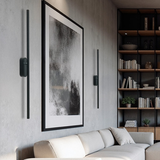 Kinkiet liniowy LED BAGETTE 80 podłużny czarny 13W 4000K do salonu