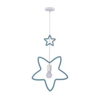 Lampa wisząca dziecięca Single gwiazdka niebieska LED 3000K metalowa MDF