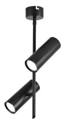 Lampa wisząca tuba podwójna czarna regulowana LED Candellux
