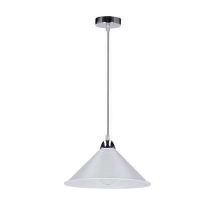 Avola Lampa Wisząca Chromowy 26 1X60W E27 Klosz Biały