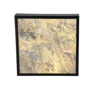 Plafon Luxan kwadratowy 29x29 czarny LED 4000K fornir kamienny