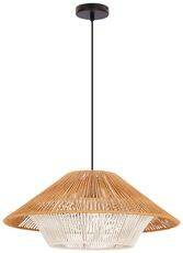 Africa lampa wisząca 50 czarny 1x40W E27 abażur beżowy+biały