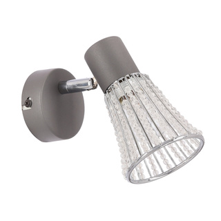 Kinkiet ścienny CURTIS szary 1x40W E14  nowoczesny design do salonu sypialni przedpokoju