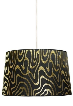 Lampa wisząca z abażurem Tiger klasyczna do salonu E27 miedź złota