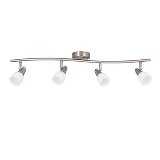 Lampa sufitowa Selia listwa ze szklanymi kloszami regulowana 4-punktowa