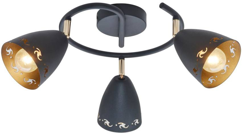 Lampa sufitowa COTY reflektor regulowana 3-punktowa do salonu metalowa