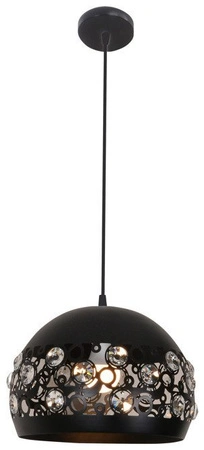 Lampa wisząca Jolina czarna kula metalowa pojedyncza do salonu E27