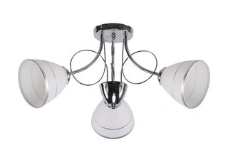 Lampa sufitowa Elotte ze szklanymi kloszami 3-punktowa do salonu