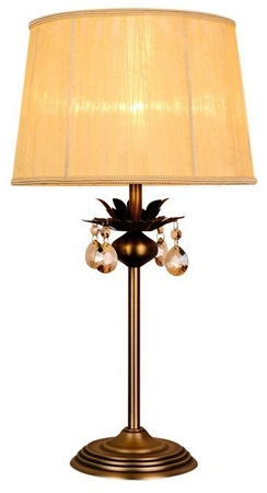 Lampka nocna Adonis klasyczna brązowa z abażurem E27