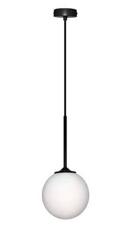 LAMPA WISZACA GLASGOW I LEDEA 50101282 E27 40W METAL, SZKŁO CZARNY