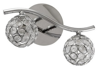 Kinkiet Starlet podwójny kula chrom glamour do salonu 2xG9 metal
