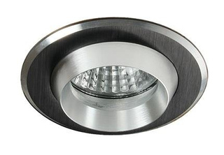 Nowoczesna oprawa wpuszczana MR16 SA-02 STB/AL czarny satynowy stała aluminium + oprawka GU10