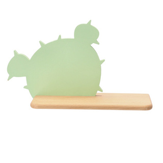 Kinkiet Cactus drewniany z półką LED 4W do pokoju dziecięcego