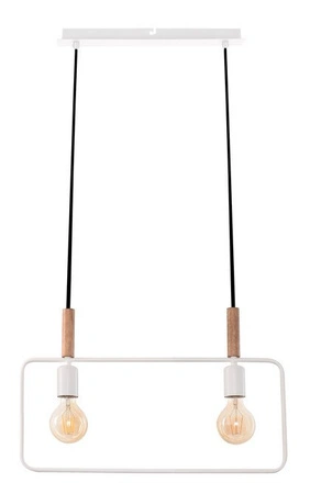 Lampa wisząca Frame biała podwójna nad stół metalowa regulowana E27 Candellux