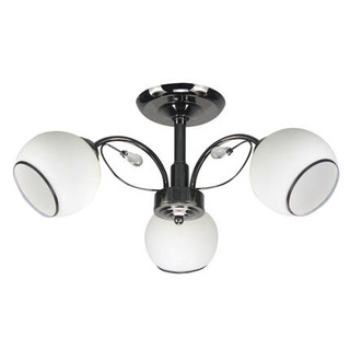 Lampa sufitowa Graphite ze szklanymi kloszami 3-punktowa do salonu