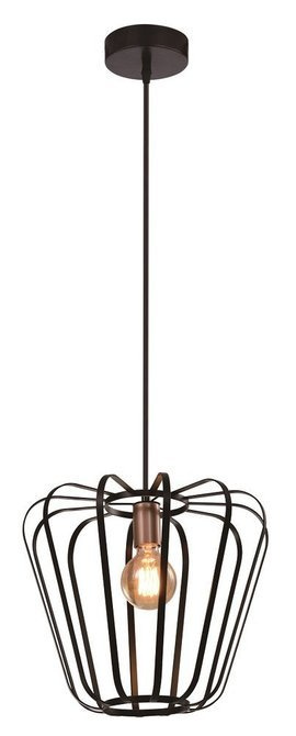 Lampa wisząca czarna metalowa loft 40W E27 Jonas 31-78483