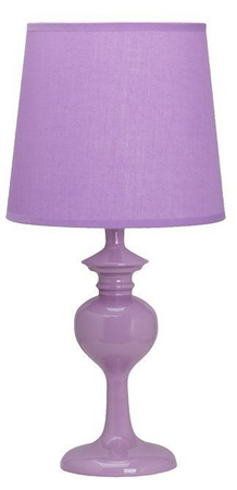 Lampka nocna Berkane fioletowa klasyczna z abażurem